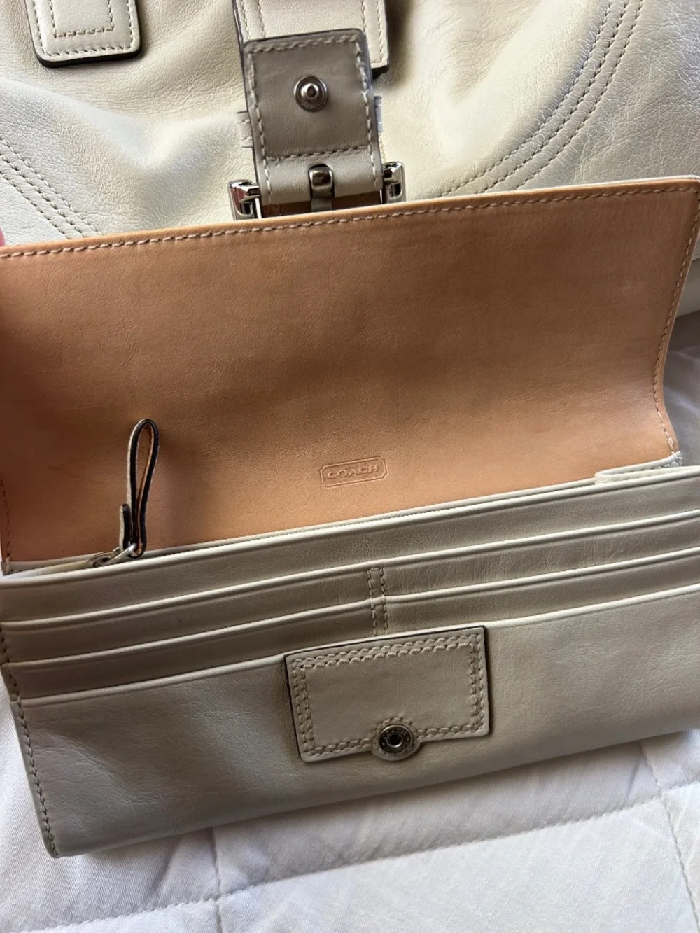 Coach Soho Leather Flap Satchel and Coach Soho Leather Buckle Wallet Set